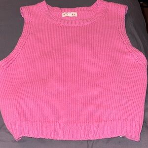 Eesome Vibrant Pink Sleeveless Sweater